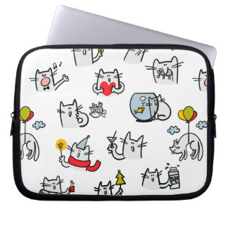 Lusande katter, mjölk och magi. laptop fodral