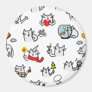 Lusande katter, mjölk och magi. magnet
