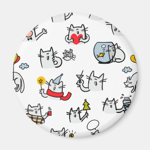 Lusande katter, mjölk och magi. magnet