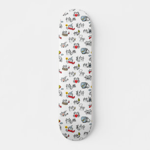 Lusande katter, mjölk och magi. mini skateboard bräda 18,5 cm
