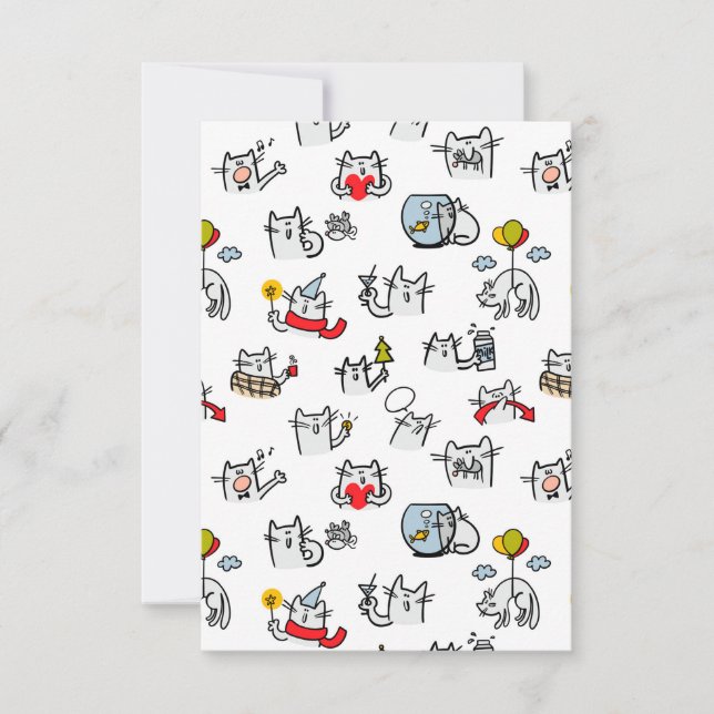 Lusande katter, mjölk och magi. OSA kort (Framsida)