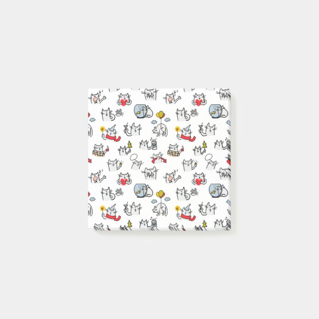 Lusande katter, mjölk och magi. post-it block (Framsida)