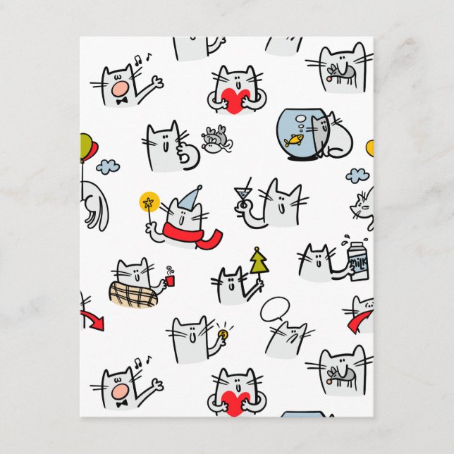 Lusande katter, mjölk och magi. tilläggskort (Framsida)