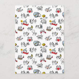 Lusande katter, mjölk och magi. tilläggskort