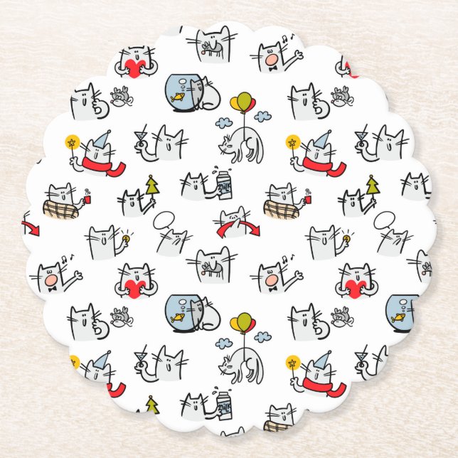Lusande katter, mjölk och magi. underlägg papper (Framsida)