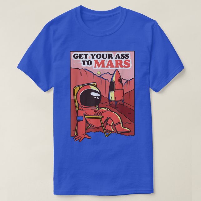Lusande kylning på Mars Meme T Shirt (Design framsida)