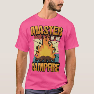 Lusande mästare i Campfire Builder Camper H T Shirt
