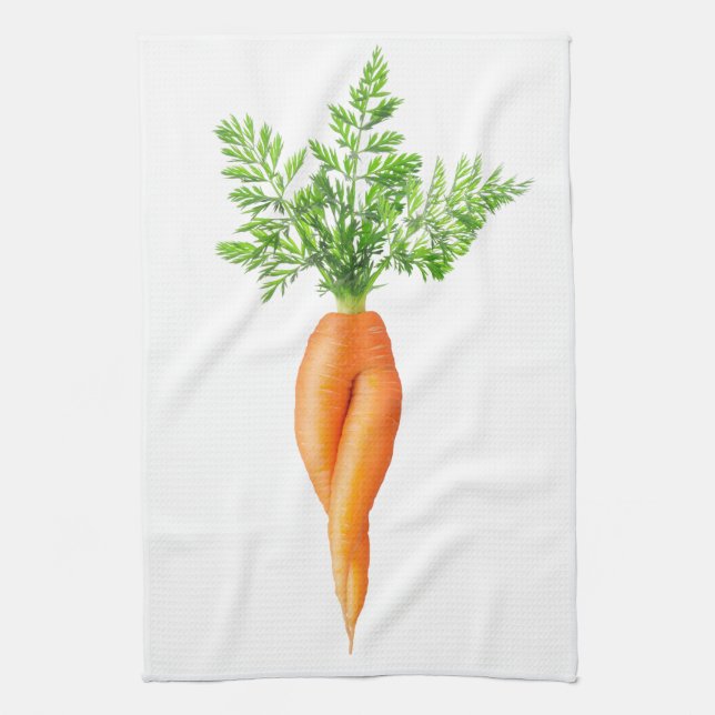 Lusande morot kökshandduk (Vertikal)