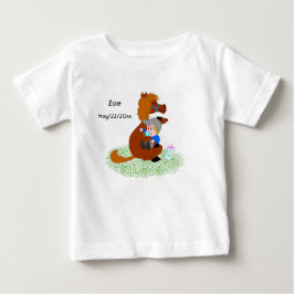 Lusande och söt ponny med baby - söt t shirt