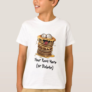 Lusande och uttjänta pancakes med siyrup-Tecknad T Shirt