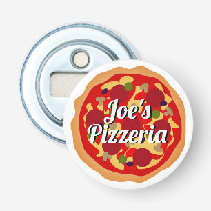 Lusande pepperoni pizza-anpassningsbar runt magnet flasköppnare