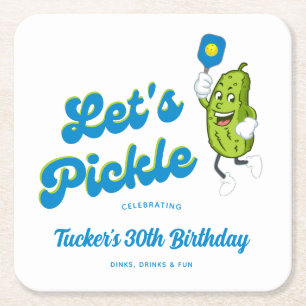 Lusande Pickle-uppspelning Pickleball Anpassningsb Underlägg Papper Kvadrat