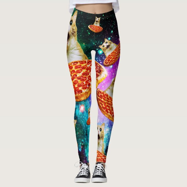 Lusande pizzakakatt leggings (Framsida)