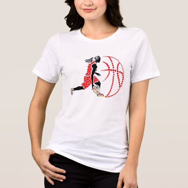 Lusande prick basketboll Internationell Dot Day T Shirt (Framsida)