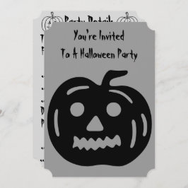 Lusande pumpor med utklippt ansikte för halloween inbjudningar