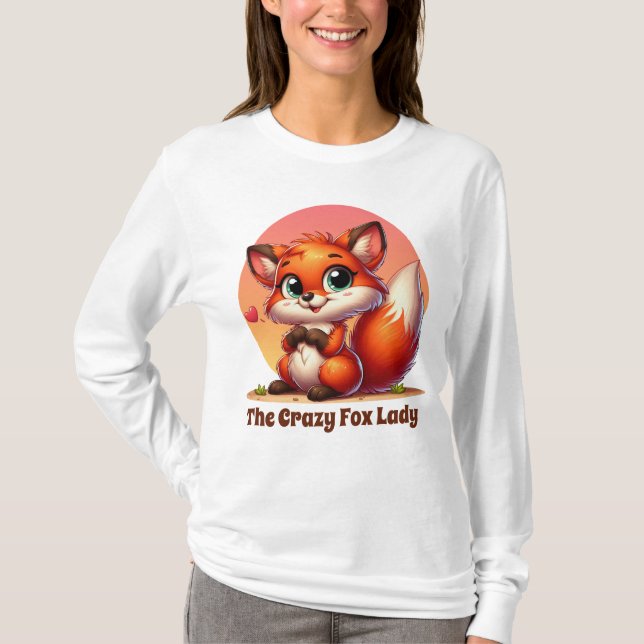Lusande räv dam t shirt (Framsida)