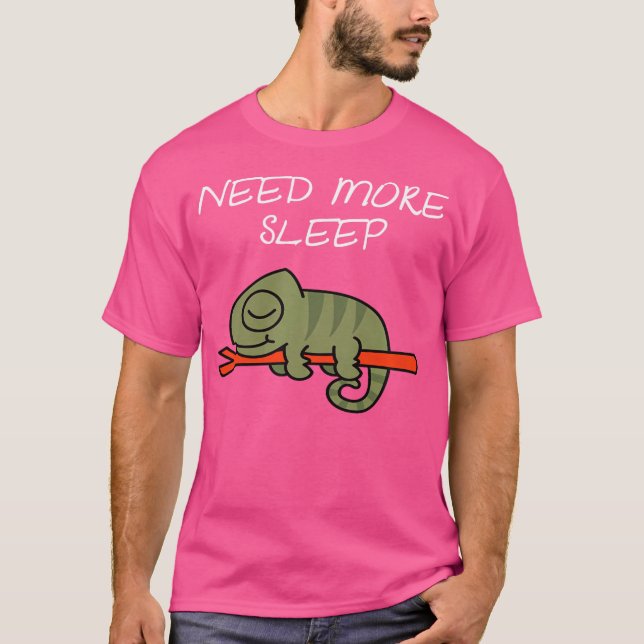 Lusande stöttåla Chameleon för Bedtime T Shirt (Framsida)
