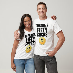 Lusande T-tröjor på 50:e födelsedagen, femtio SUCK T-shirt