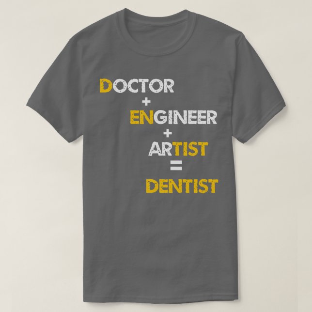 Lusande tandtandtandtandläkare i doktor t shirt (Design framsida)