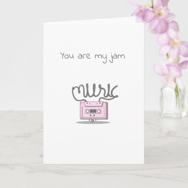 Lusande valentinmusik/jubileumsmusik kort (Orkide)