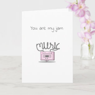 Lusande valentinmusik/jubileumsmusik kort