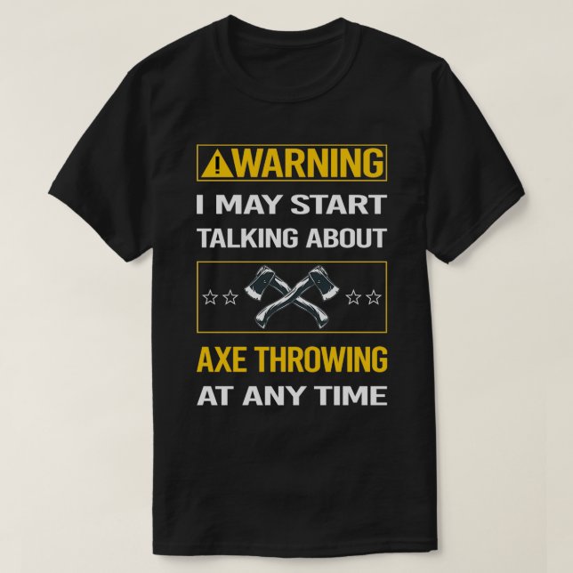 Lusande varning Ax Throwing Classic TShirt T Shirt (Design framsida)