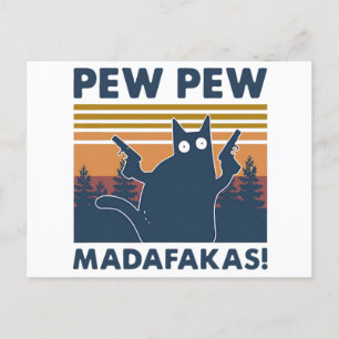 Lusande Vintage kattpew Madafakas Vykort