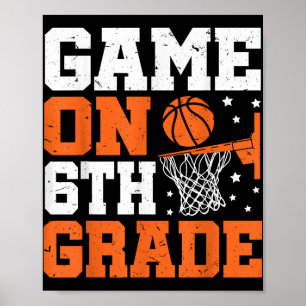 Lusartade spel på den sjätte Klass-basketbollen fö Poster