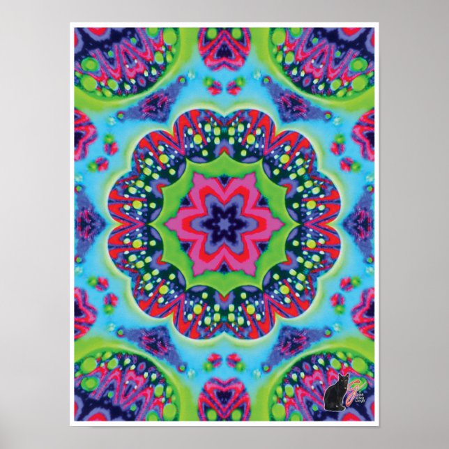 Luscious Kinetic Collage Kaleidoscope Poster (Framsidan)