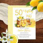 Luscious Lemon Cake Ginger Tea 50:e Födelsedagsfes Inbjudningar<br><div class="desc">Vi presenterar vår beundransvärda sammansatta utformning av Lemon Zest Birthday-inbjudan! Fira din speciella dag med perfektens blandning av färskhet och söthet. Den här charmerande designen fångar vår och sommarens innersta väsen och skapar den perfekt för glada födelsedagsfester under varma årstider. Kärnan i denna vackra inbjudan är en lustig citronkaka som...</div>