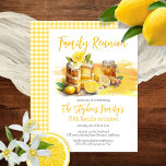 Luscious Lemon Cake Ginger Tea Family Reunion Inbjudningar<br><div class="desc">Vi presenterar vår beundransvärda kombinationsdesign för Lemon Zest Family Reunion-inbjudan! Fira din speciella dag med perfektens blandning av färskhet och söthet. Den här charmerande designen fångar vår och sommarens innersta väsen, skapar den perfekt för glad familjeåterförening firande under varma årstider. Kärnan i denna vackra inbjudan är en lustig citronkaka som...</div>