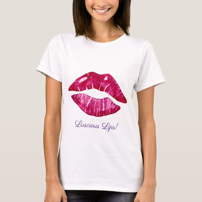 Luscious Lips Design Ladies T-shirt (Framsida)