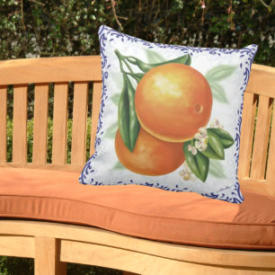 Luscious Oranges Toile Pillow Kudde