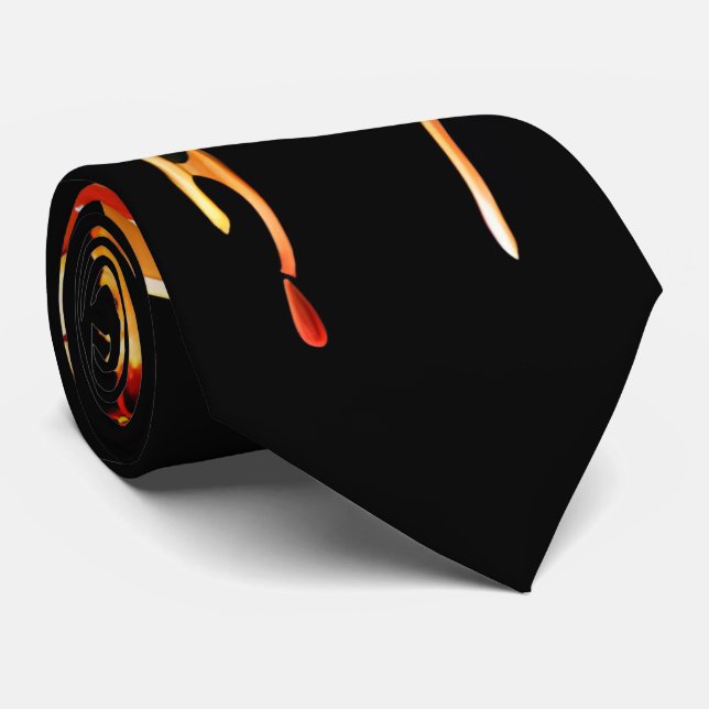 Luscious Pizza Neck Tie - Black Food themed Tie Slips (Rullad)