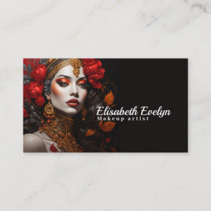 Luscious Red & Guld: A Womans Charm gy656 Visitkort