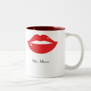 Luscious Red Läppar Lefty Brides Mugg