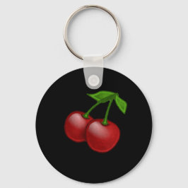 Luscious Retro Cherries Nyckelring