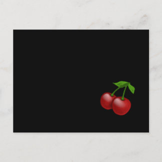 Luscious Retro Cherries Vykort
