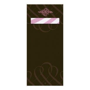 Luscious rosa- & chokladkuggekort reklamkort