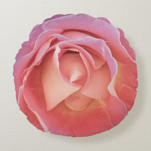 Luscious Rosa ros Rund Kudde