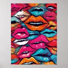 Luscious Women Lovemaking Läppar: Warhol's Artistr