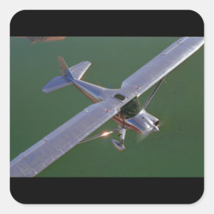 Luscombe modellerar 8, flyg 1948_Classic Fyrkantigt Klistermärke