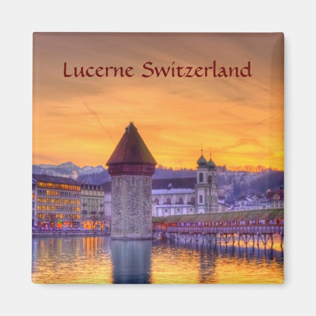 Luserne (Luzern) Schweiz HDR-fotografi Magnet (Framsidan)