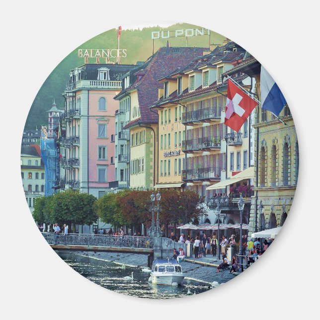 Luserne Schweiz Travel Europe Photography Magnet (Framsidan)