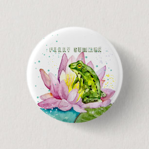 Lusgroda på lotus knapp