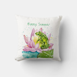Lusgroda på lotus kudde