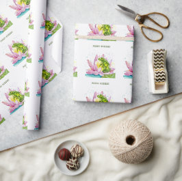 Lusgroda på lotus presentpapper