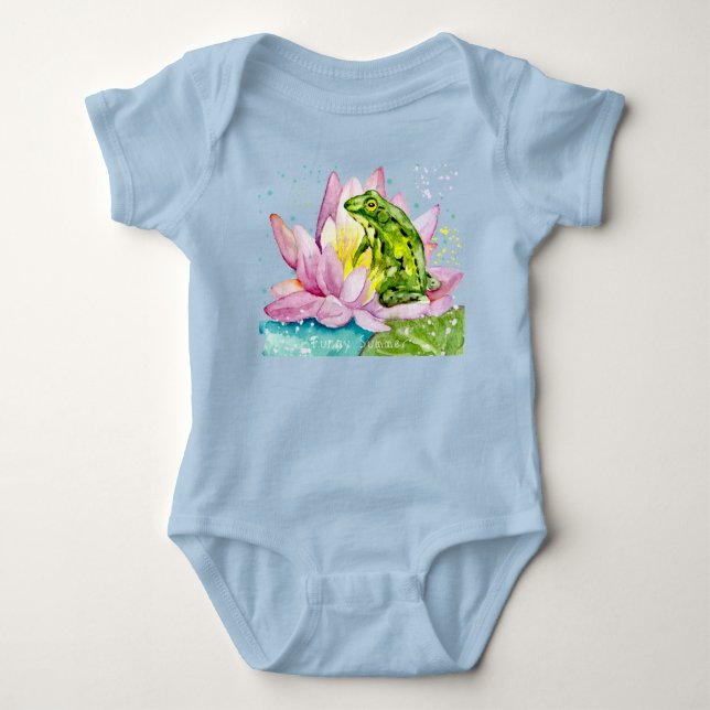 Lusgroda på lotus t shirt (Framsida)