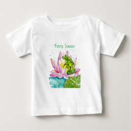 Lusgroda på lotus t shirt