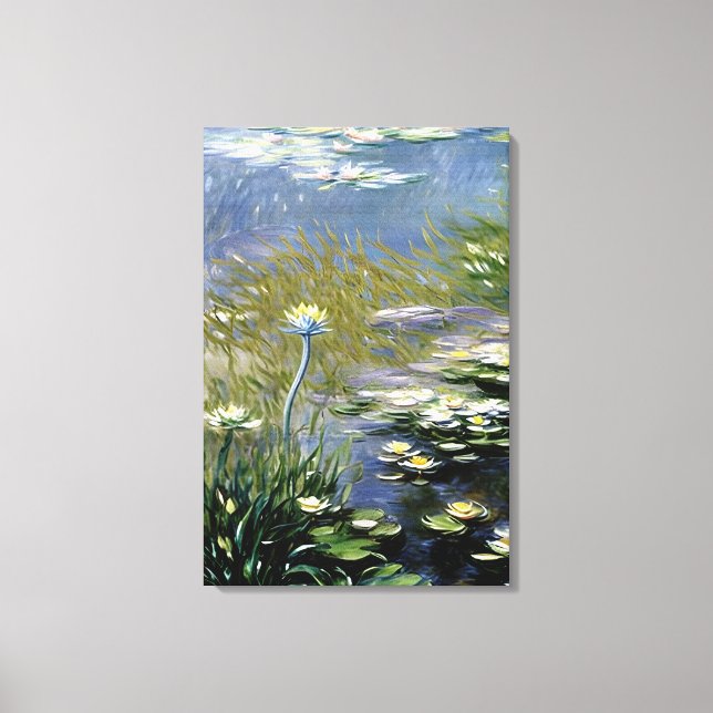 Lush Agapanthus Flowers vid Giverny Canvastryck (Framsida)